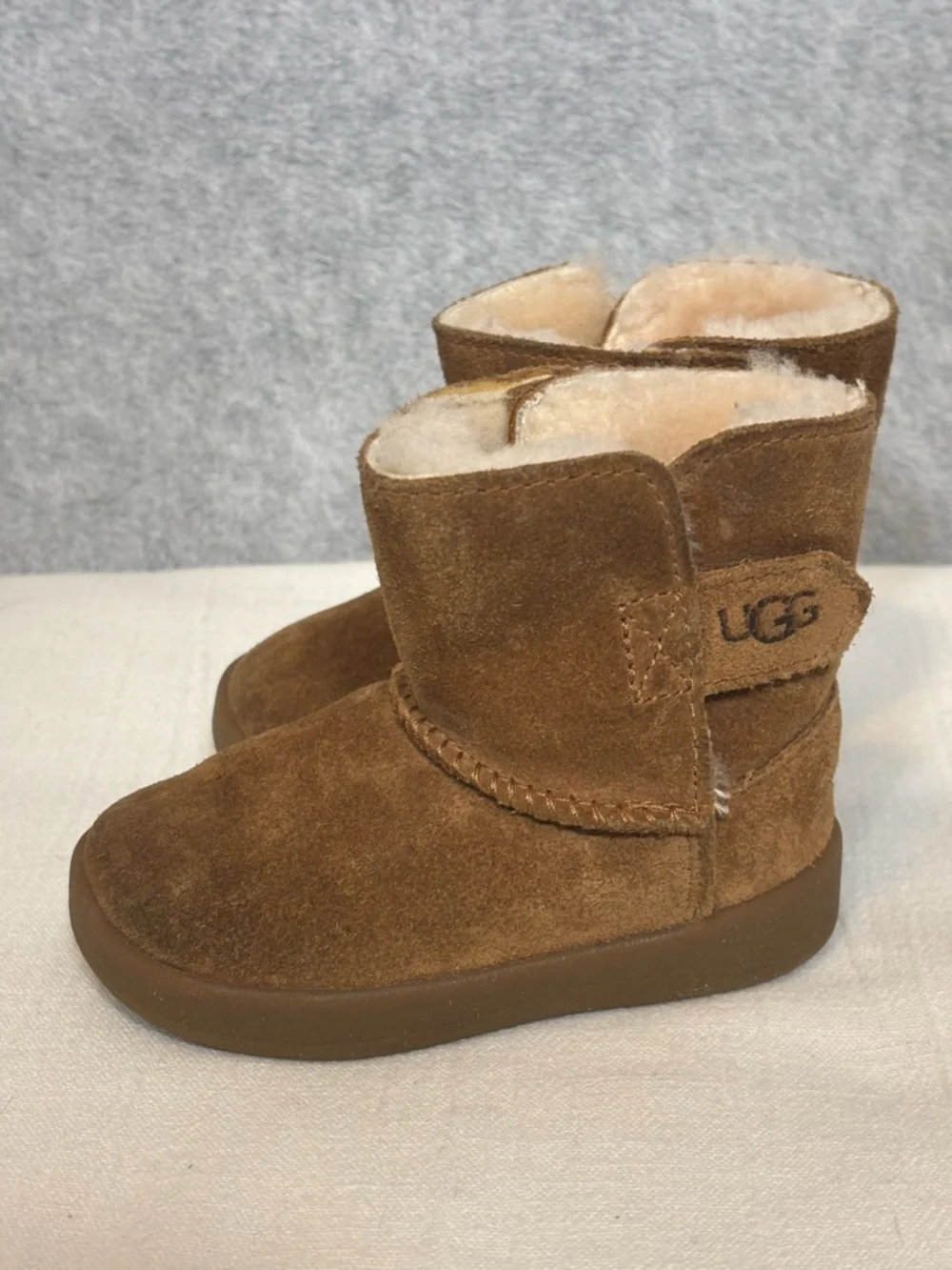 UGG Keelan Suede Boot-Chestnut Brown-Baby/Toddler Size 04/05